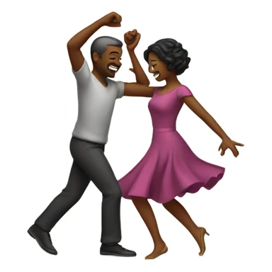 Couple dancing sticker