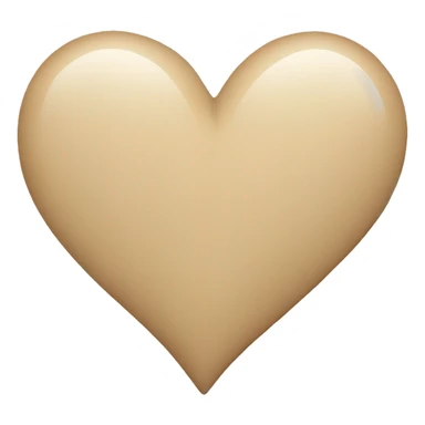 beige heart sticker
