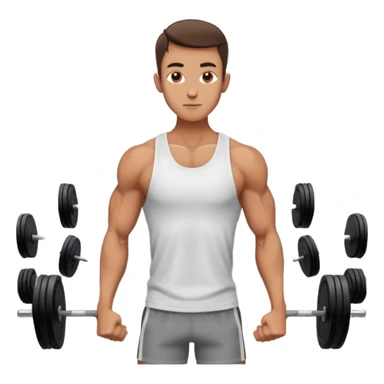 training gym skinny man sticker