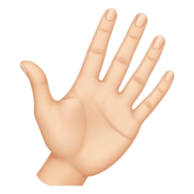 hand with fingers extended, but ring finger touching palm  sticker