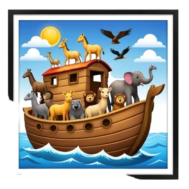 animaux dans arche de noe sticker