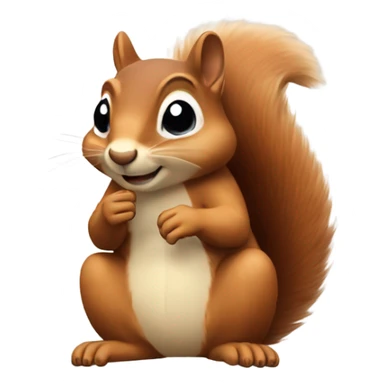 A squirrel with its hand over its eyes. sticker