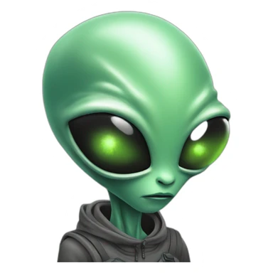 Alien coming from computer  sticker