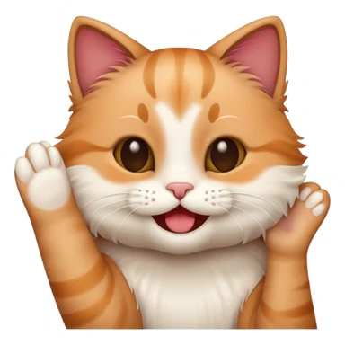 hand petting a happy cat sticker