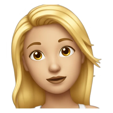 Attractive girl with golden hair sticker