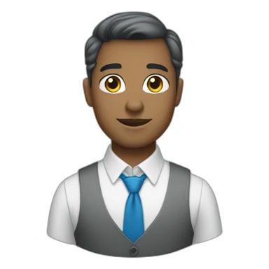 white jehovahs witness with black gray very short hair and blue bow tie sticker