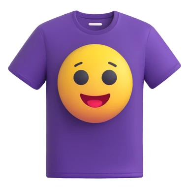 Show only the t-shirt, no arms, no body, no head, keep the 3D emoji style, no background. sticker