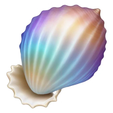 Iridescent seashell sticker