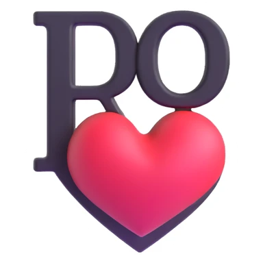 heart with the letter B inside sticker