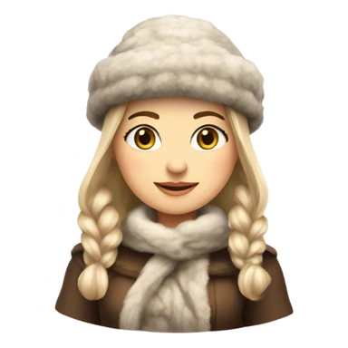 Winter Outfit, Slavic princess with a hat sticker