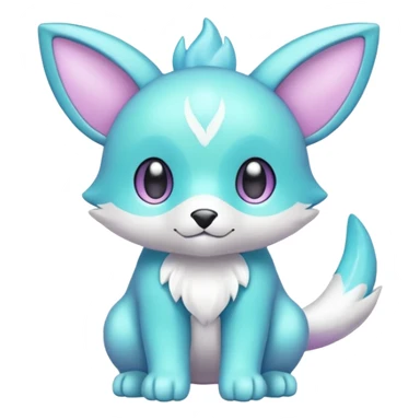 Cute cool pastel shiny colorful animal hybrid Fakemon full body sticker