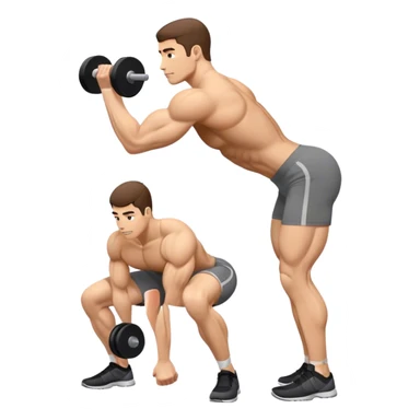 side-view man weighted glute-bridges sticker