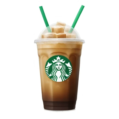 Starbuck ice coffee with ice cubes sticker