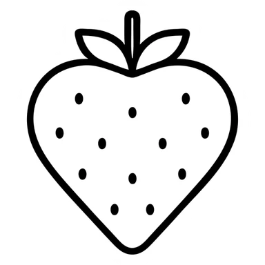 dark red heart speckled with small black spots, clean icon style sticker