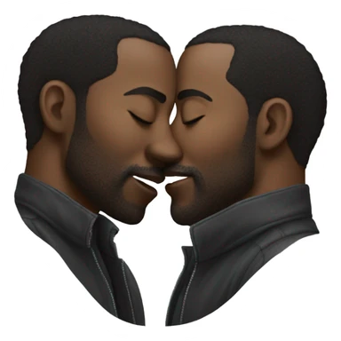 2 guys kissing black hot sticker