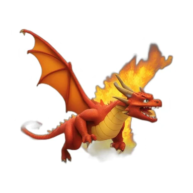 Dragon qui crash du feu sur un village sticker