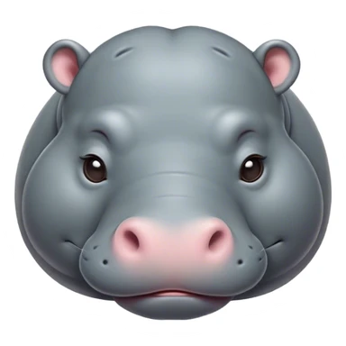 Meme-Worthy Cute Sleeping Hippo Portrait Emoji, Head resting peacefully with a contented smile, showcasing a massive, robust build and a luxuriously soft slate-gray hide, eyes shut in a serene, restful nap, Simplified yet hilariously adorable features, highly detailed, glowing with a soft, drowsy light, high shine, relaxed and utterly lovable, stylized with an air of playful laziness, bright and heartwarming, soft glowing outline, capturing the essence of a comically sleepy hippo, so meme-worthy it feels like it could instantly become the next viral sensation of adorable slumber! sticker