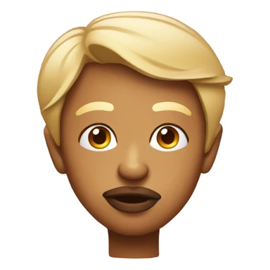 Side eye emoji puckered lips to side  sticker