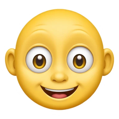 dopey emoji, wide eyes, lopsided grin sticker