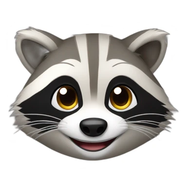 Raccoon smile sticker