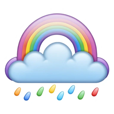 Regenbogen Pastell ohne wolken sticker