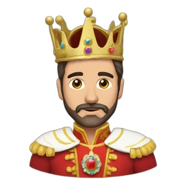 Moreno con corona de rey sticker