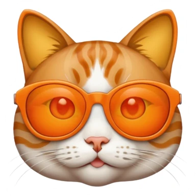 Cat with sunglasses sticker