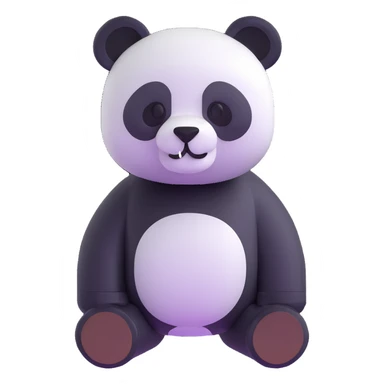minecraft panda, blocky, 3d sticker