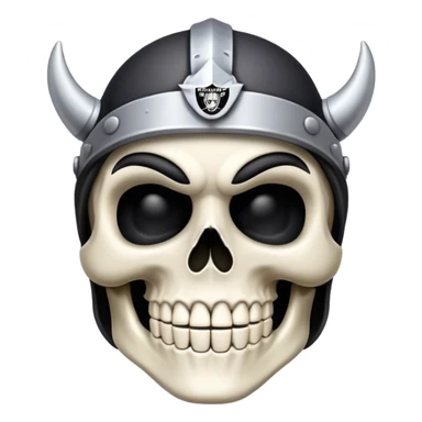 Raiders with skull smile sticker