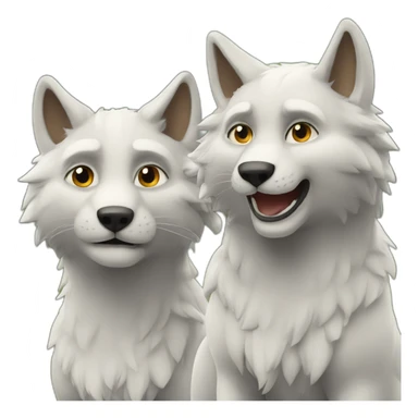 chat sur loups sticker