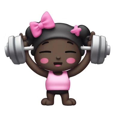 sanrio kuromi chracter lifting wieght sticker