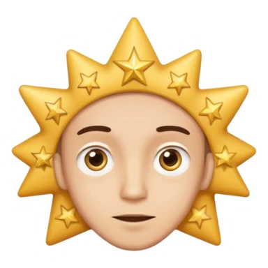 a man with an admiring expression and star-shaped eyes sticker