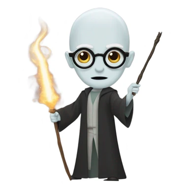 Harry Potter and Voldemort fighting sticker