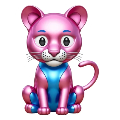 jeff koons pink panther SPAM sculpture  sticker
