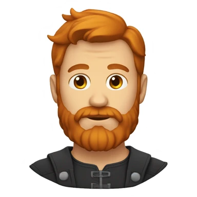 Homme chauve avec une barbe rousse sticker