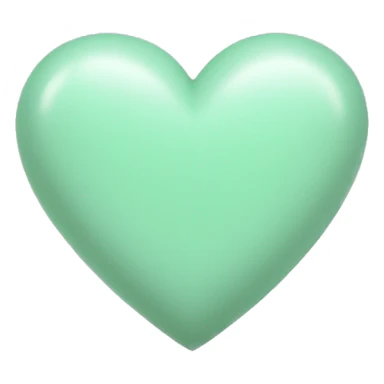 pastel green heart sticker