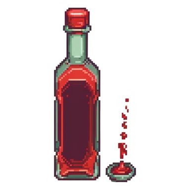 health potion, classic RPG look, ornate bottle, red liquid sticker