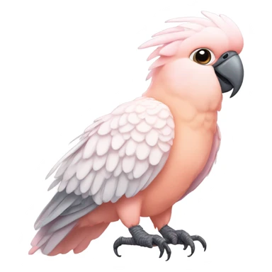 pink peach colored cockatoo sticker