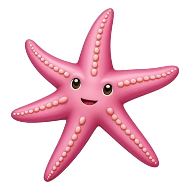 Un émoji étoile de mer rose sticker