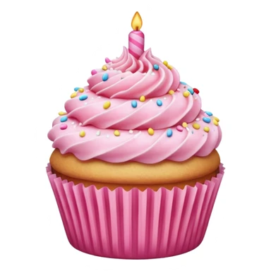Cupcake with pink icing sticker