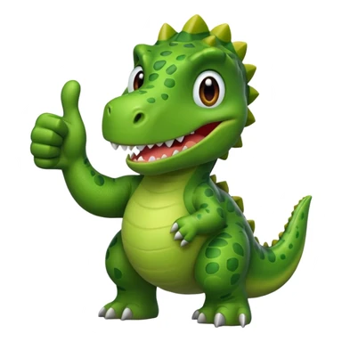 Dinosaur giving a thumbs up sticker
