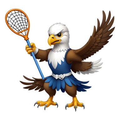 eagle playing lacrosse sticker