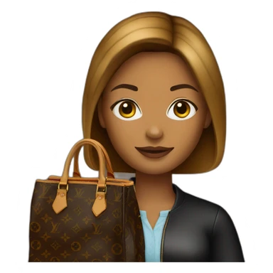 Woman with Louis Vuitton bag  sticker