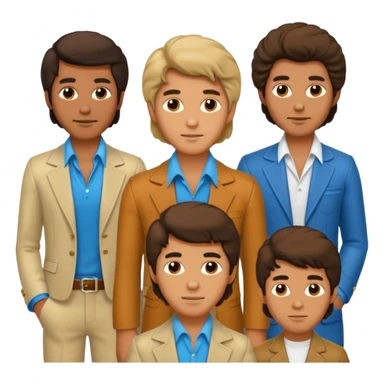 70s 80s men with hair style  sticker