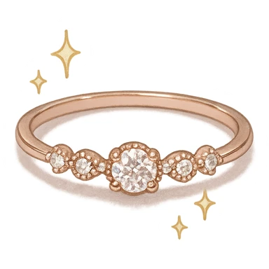 girly sparkling ring, cute, shiny sticker
