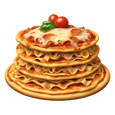pasta on a pizza with a topping of lasagna  sticker