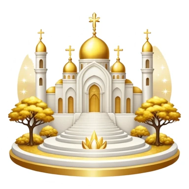 White and Golden Divine Holy Glorious Shiny Sparkly Scenic Scenery Deco Fakémon sticker
