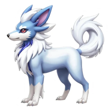 Suicune-Lycanroc-Absol-Fakémon-hybrid-creature (full body)  sticker