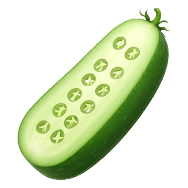 cucumber with small piece  sticker