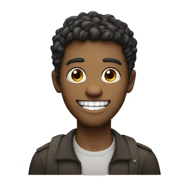 white young male with big teeth and eyes that are wide apart sticker